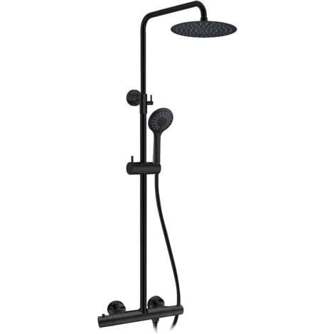 Columna de ducha termostática Vista Round Elite Negro GME