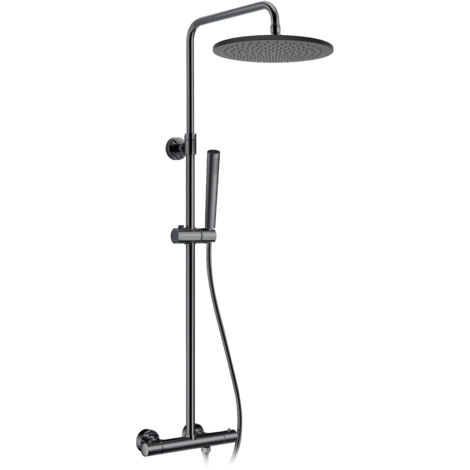 Columna de ducha termostática Vista Round Elite titanio GME