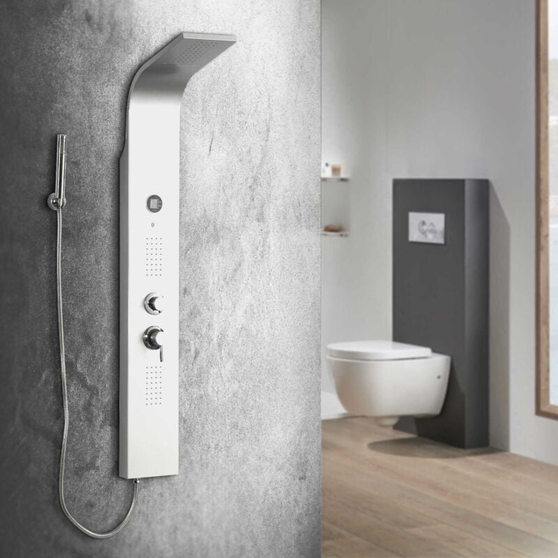

Columna de hidromasaje para ducha en aluminio modelo Madeira