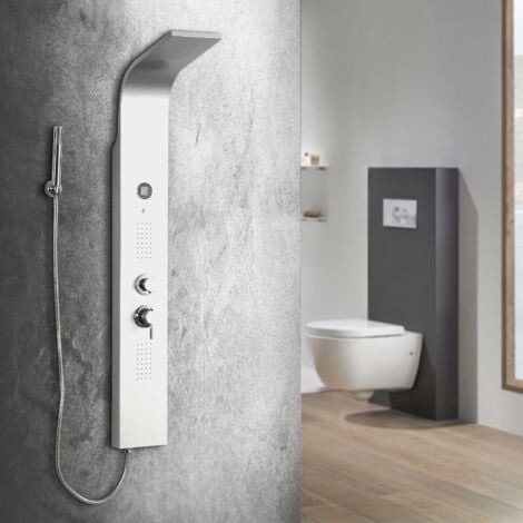 Columna de hidromasaje para ducha en aluminio modelo Madeira