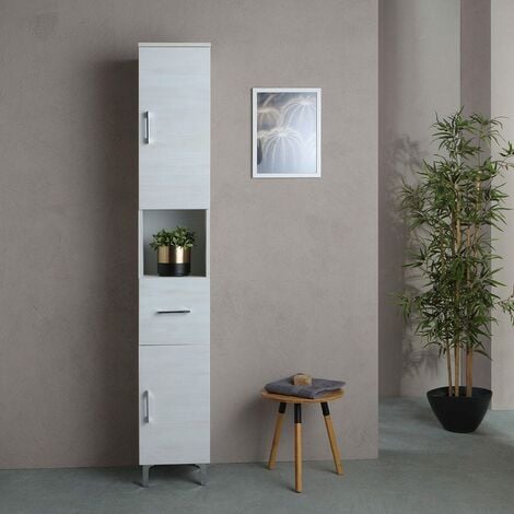 Columna de baño Madrid roble 35x180x30 cm