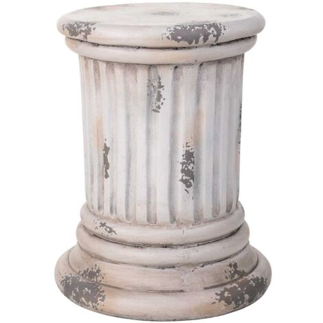 Columna decorativa color piedra, 34x34x42h cm