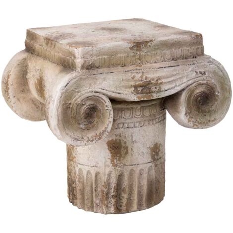 Columna decorativa color piedra, 36x26x32,5h cm