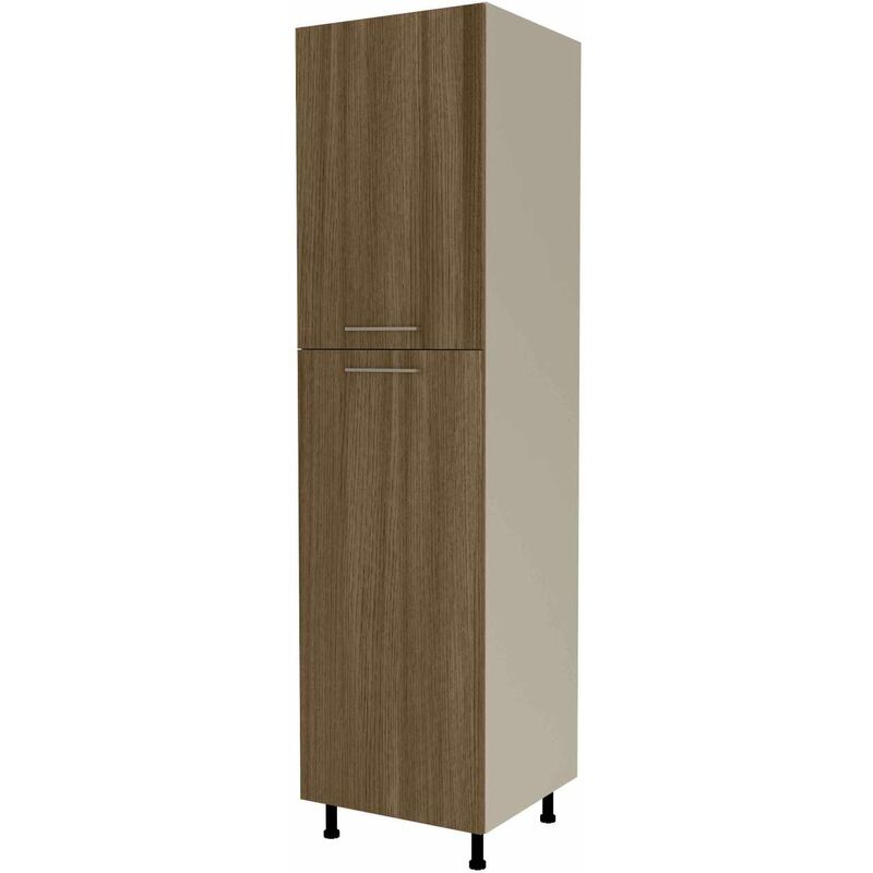

Columna despensero con 2 puertas en varios acabados diferentes 235 cm(alto)60 cm(ancho)58 cm(largo) Color NOGAL NOCETO