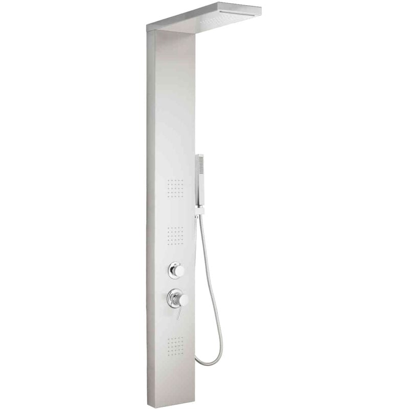 

Columna ducha de acero inox panel hidromasaje cascada mod. Manhattan