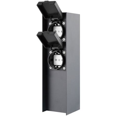 Columna enchufe jardín con tapas 2T IP44