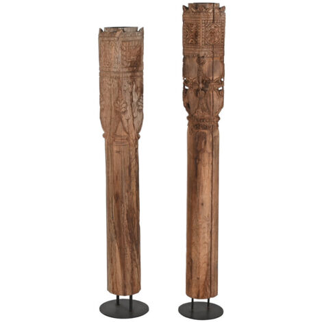 Columna Teca Maciza 22X22X176 Pieza Unica Surtida