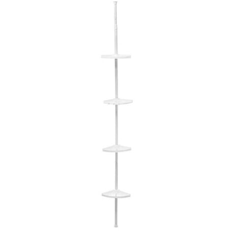 Columna telescópica tubo metálico + 3 estantes ps - blanco - Tendance