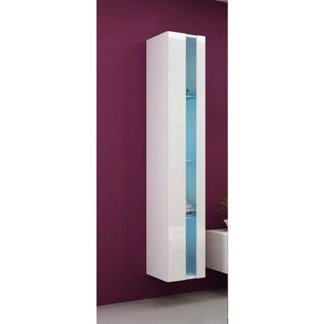 Columna-Vitrina OSLO-CHELSEA varios colores 40 x 180 x 30 cm - Color: Blanco