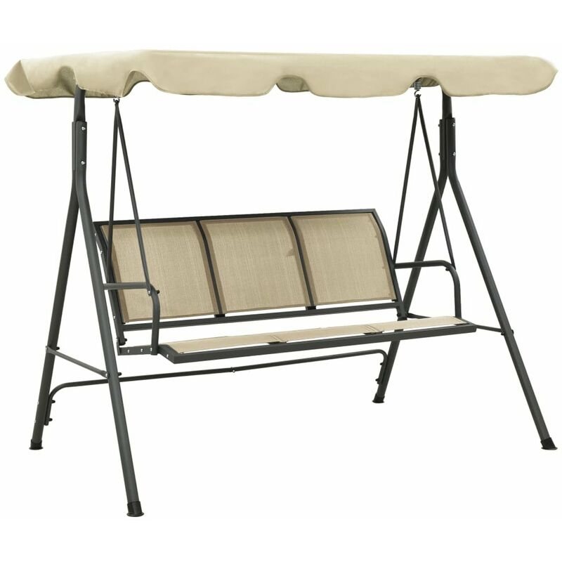 

Columpio balancin de jardin con dosel gris antracita y arena