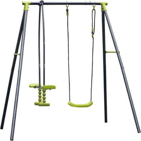 Columpio con correpasillos Juego de columpios para bebés 2 asientos - Cm 195 X 153 X H 195 Lif
