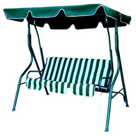 Columpio de cuna 2+1 Blanco Verde Vetas 03797