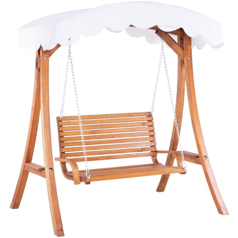 

Beliani - Columpio de jardín de madera beige ANDRIA