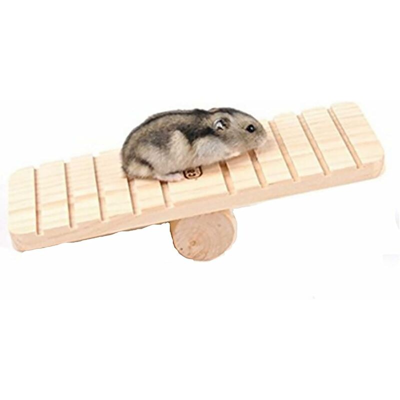 

Columpio de madera para hámster, juego de mecedor, juguetes para animales pequeños, ratón, jerbo, balancín