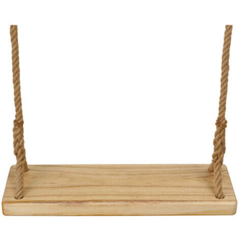 Columpio de madera para exteriores, columpio para niños y adultos, columpio de árbol de madera con cuerda de yute ajustable, columpio de árbol de madera duradero para niños, adolescentes y adultos V71
