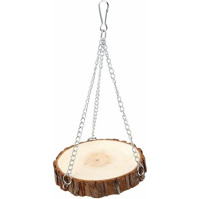 

Abcrital - Columpio de madera portátil para mascotas para loros, hámster, columpio de juguete para loros