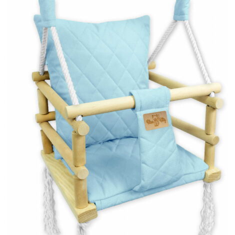 Columpio infantil 3 en 1 para hogar y jardín - AZUL TERCIOPELO