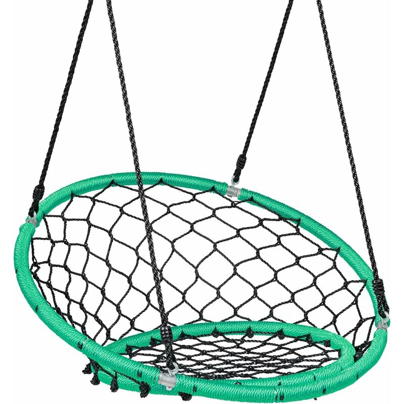 

Costway - Columpio Nido con Cuerda Ajustable de 100-160cm Columpio Colgante de Niños para Interior y Exterior Jardín Parque Carga hasta 150kg (Verde)