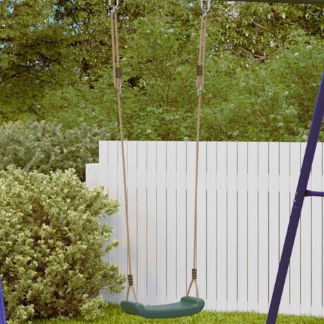 Columpio para niños individual con cuerda ajustable verde