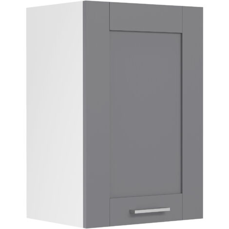 Colura Küchenoberschrank 40 cm 1 Tür anthrazit grau, weiß.