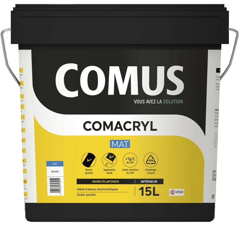 Comacryl mat 15L - Peinture de finition mat Comus