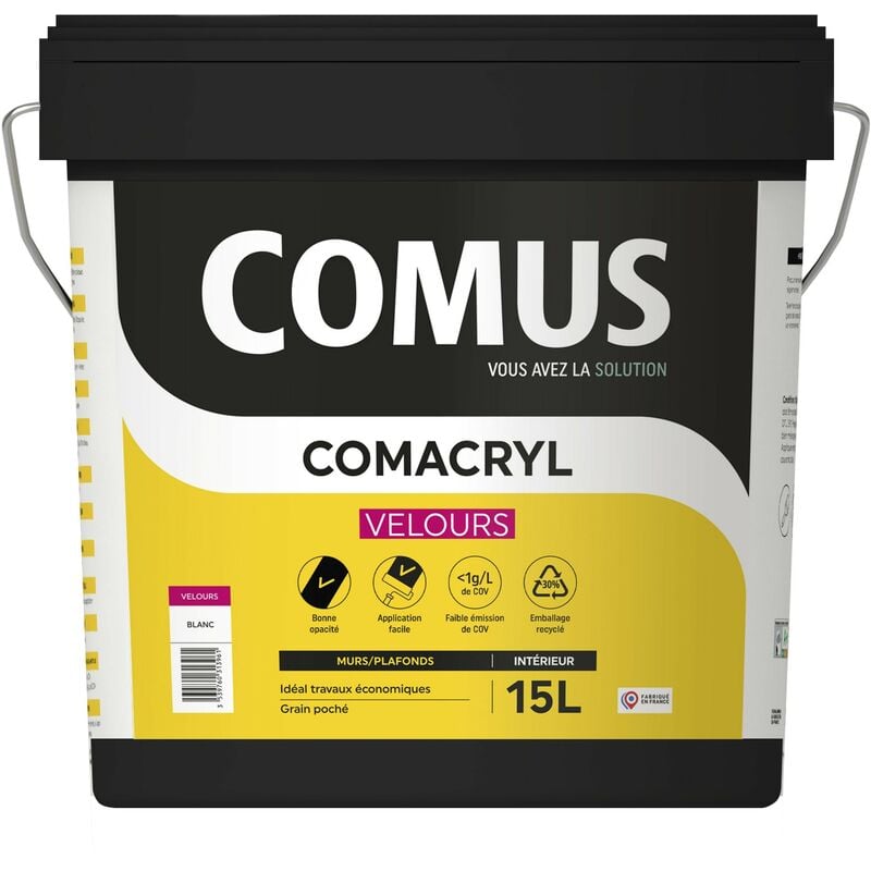 COMACRYL VELOURS 15L - Peinture de finition velours - COMUS