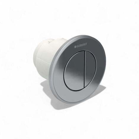Comando placca di comando pneumatico doppio tasto bi-color bianco e cromato a due quantità