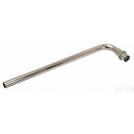 Comap 724BCG Tube de liaison 90°- nickelé longueur 300mm - Ø16x2 - 2 pcs - gris