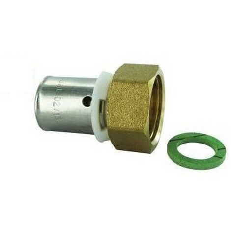 Comap 7359738 - Raccord droit à sertir écrou libre P7359G + joint plat Ø25x2,3-1 - 2 pcs