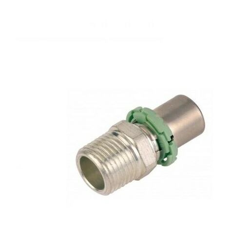 Comap 742ECX Manchon (x2) droit m‚le à sertir - S7243GV - Ø20x2mm - 1/2"