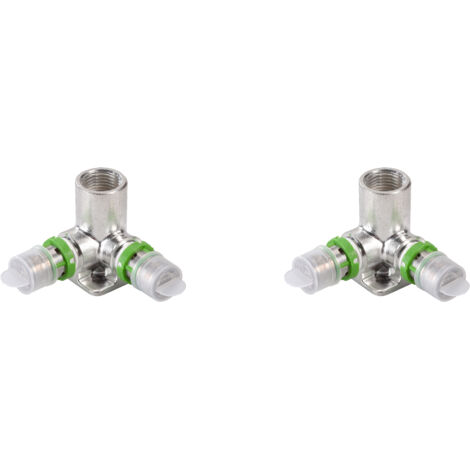 COMAP Applique murale métallique à sertir double femelle pour tubes multicouche - 16x2-1/2-H35 - Vendus par 2 - Raccords MultiSkin - 7471DGW161216