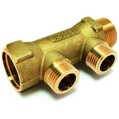 COMAP Collecteur matricé - Entraxe 35 mm - 3/4 - M1/2 - 2 sorties - Joint plat - 9532142