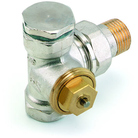 Comap – Corps thermostatique robinet radiateur Kv fixe M30 1/2' – Raccord équerre gauche/droit – Débit d'eau fixe – R806404