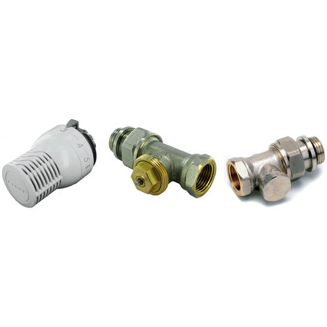Comap – Kit robinet thermostatique droit 3/8' JT – Tête Sensity M30 – Corps réglable – Raccord de réglage – RK8594231