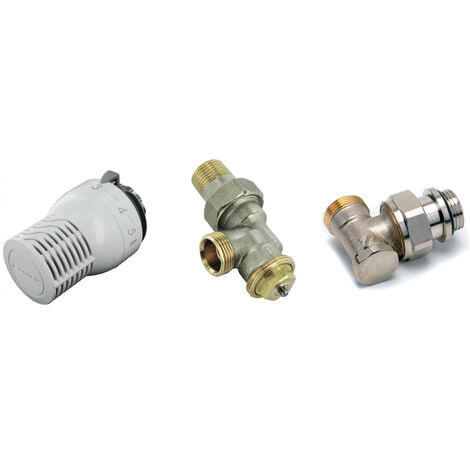 Comap – Kit thermostatique Sensity 1/2' JT M22 – Équerre inverse avec tête M30 et corps Kv réglable – Compatible radiateurs eau chaude – RK8579241