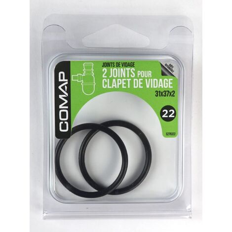 COMAP Lot de 2 joints d'étanchéité pour clapet de vidage (31x37) - Joint de vidage - S279322