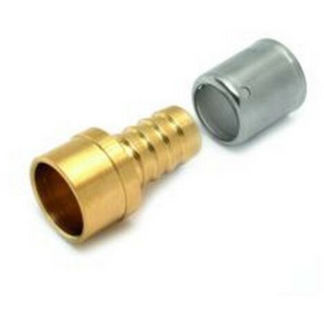 Comap P7243 - SACHET DE 2 - RACCORD DROIT A SERTIR ET A SOUDER pour TUBE PER DIAMETRE 12X1,1-12