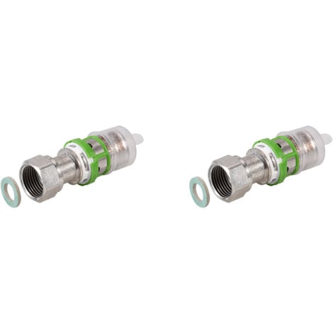 COMAP Raccord droit écrou tournant métallique pour tubes multicouche à sertir - 16x2-1/2 - Raccords MultiSkin - Vendus par 2 - S7359GW1612