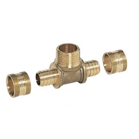 COMAP Raccord PER à glissement - Té sortie Mâle - Diamètre ⌀20x1,9 mm - Mâle 1/2 (15x21) - Pexy pour Tubes PER - 4347