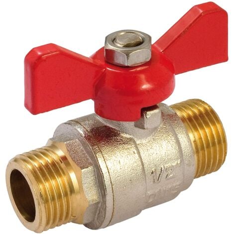 COMAP Robinet à tournant sphérique avec commande à clé papillon à passage intégral - RTS ou Robinet Papillon - Type MM 3/4" - V111035001