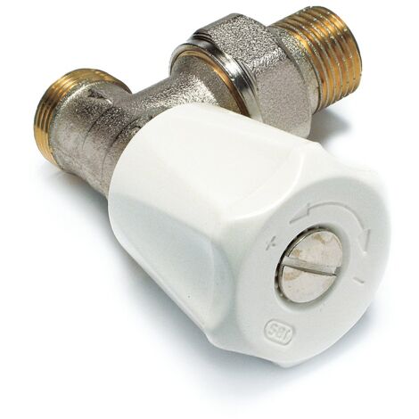 Comap – Robinet radiateur manuel équerre Mâle 1/2' – Filetage 12x17 – Connexion tube M22 – Laiton nickelé – Pression max 10 bar