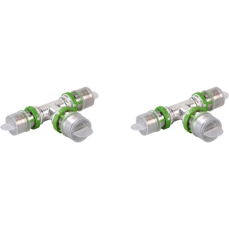 COMAP Té réduit métallique à sertir pour tubes multicouche - 20x2-16x2-16x2 - Raccords MultiSkin - Vendus par 2 - S7130RW201616