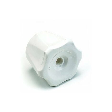 Comap – Volant de robinet manuel carré 8 mm H36 – Vis de fixation incluse – Compatible avec robinets EUROSAR et monotubes – Plastique blanc - M540003001