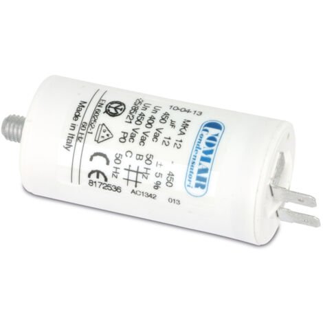 COMAR Motorkondensator FS (Flachstecker), 1µF, 450V, 6,3mm