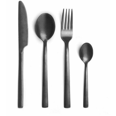 Comas Besteck-Set Estuches Vintage PVD Black 24-tlg., Tafelbesteck, Edelstahl mit PVD-Beschichtung, 6994