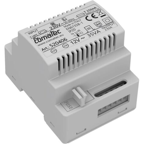 Comatec TBD203512F4 Alimentation rail DIN 12 V/AC 2.92 A 35 VA Contenu 1 pc(s) S473562