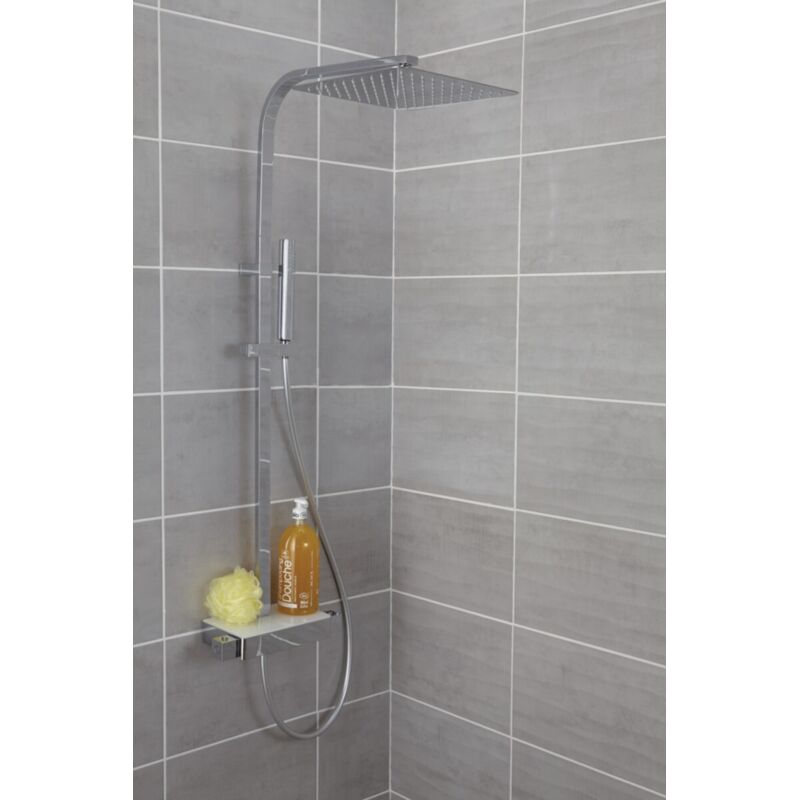 Colonne de douche - domino - avec mitigeur thermostatique - carré - chromée Alterna b36630-3