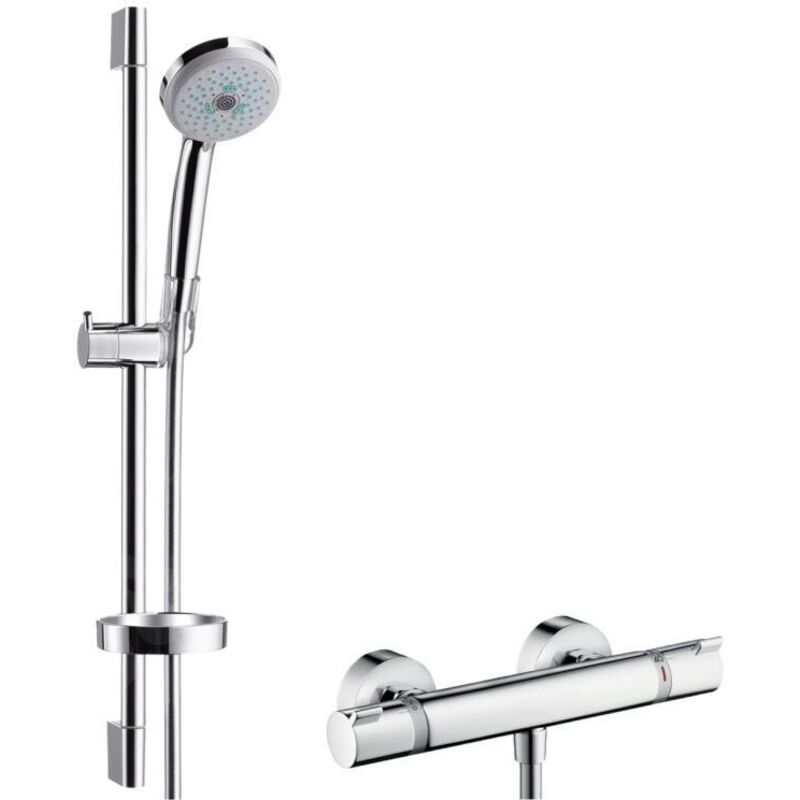 Croma 100 - Set de douche avec thermostat, douchette Croma 100 Multi, chrome 27086000 - Hansgrohe