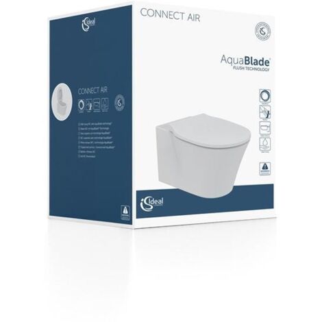 Combi-Pack Ideal Standard Connect Air Wand-Tiefspül-WC, AquaBlade & WC-Sitz Softclose, weiß - K876801