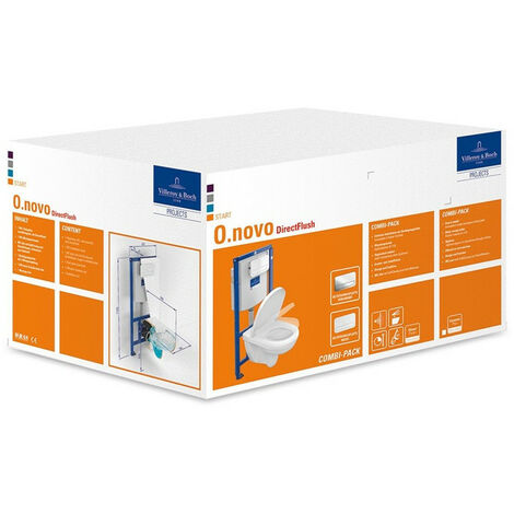 Combi-Pack O.NOVO ViConnect avec WC suspendu profond et abattant WC blanc VILLEROY & BOCH